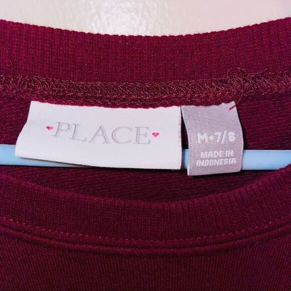 Children’s Place Burgundy Sequin Sweater - Picture 3 of 7